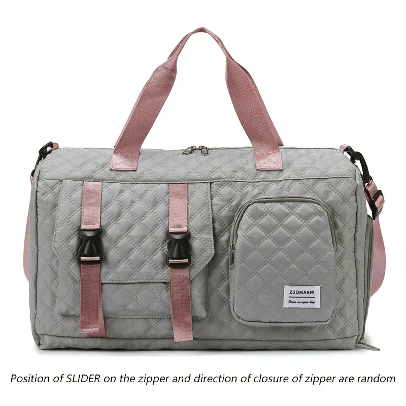 sac de voyage en nylon durable, sac de sport portable pour les voyages de nuit, sac d'entraînement à bandoulière, argyle spacieux