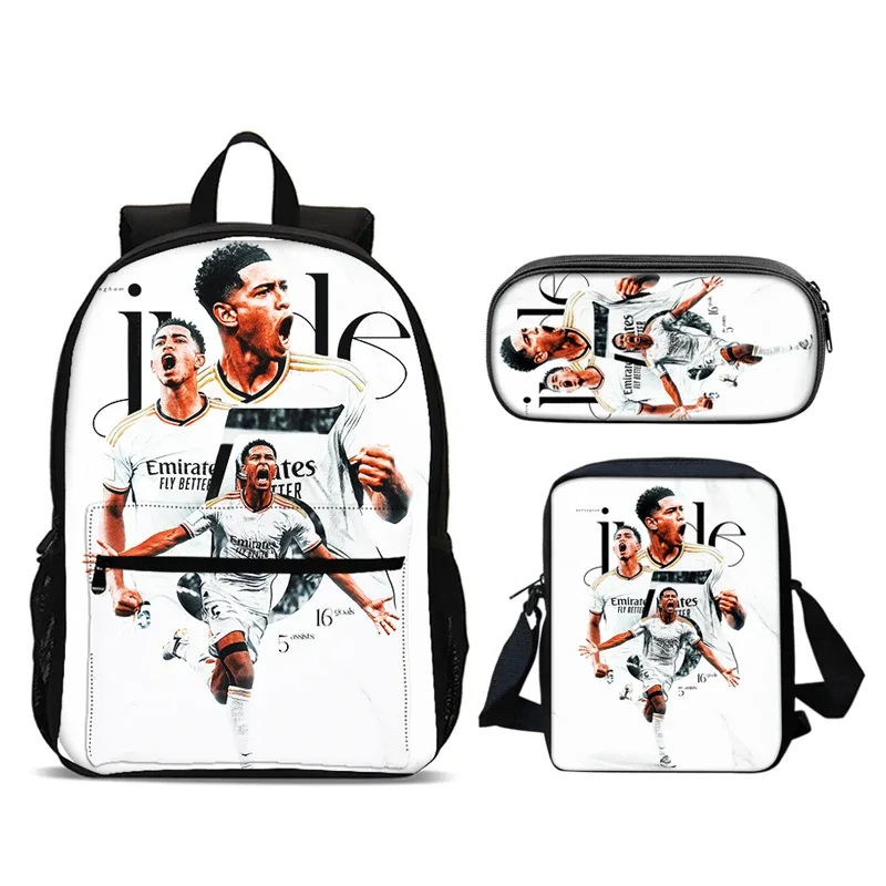 sac dos nylon noirs images football couleurs dynamiques pochette crayons petit sacoche grand sacoche école voyage unisexe