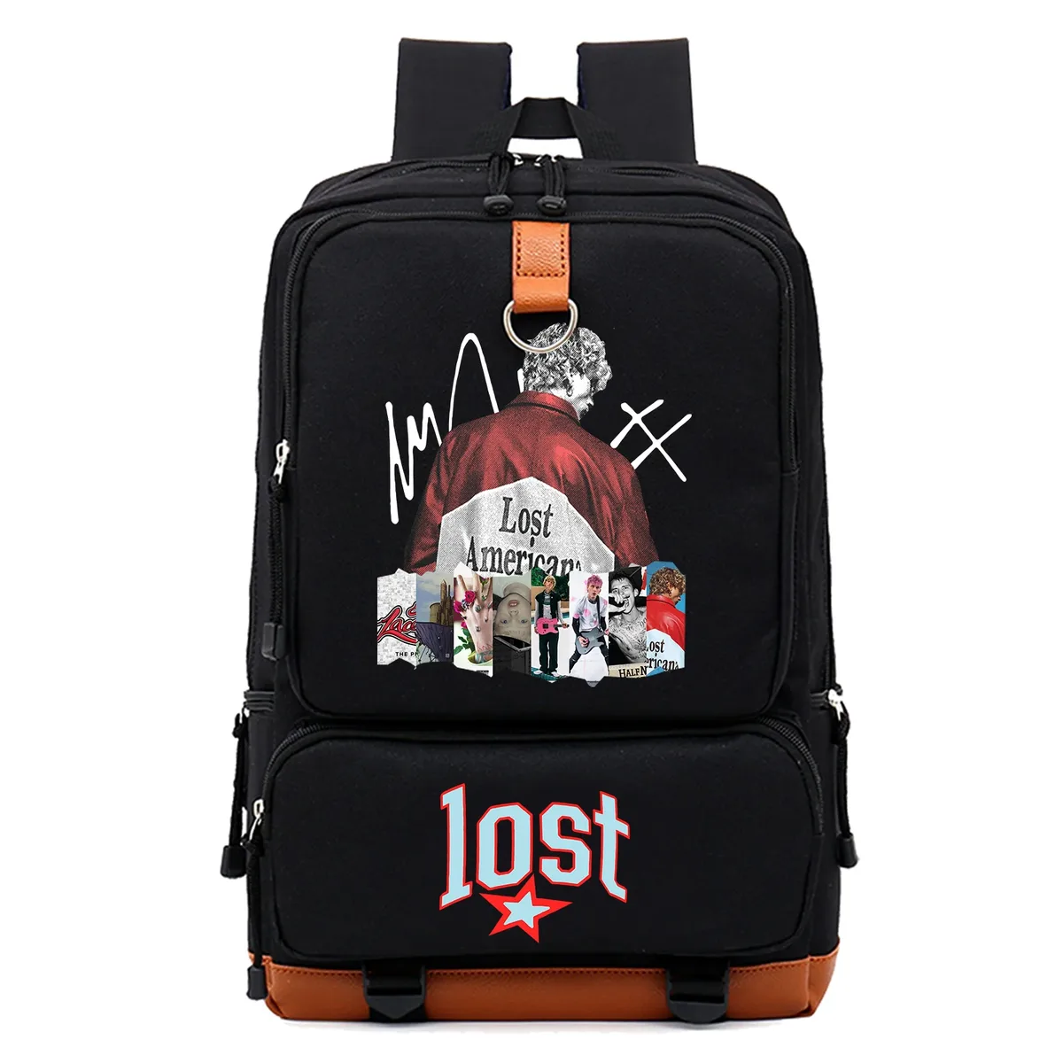 sac à dos mgk lost americana tour machine gun kelly, sac à dos pour ordinateur portable, sac à livres pour garçons et filles, sac à livres pour étudiants mgk mochila