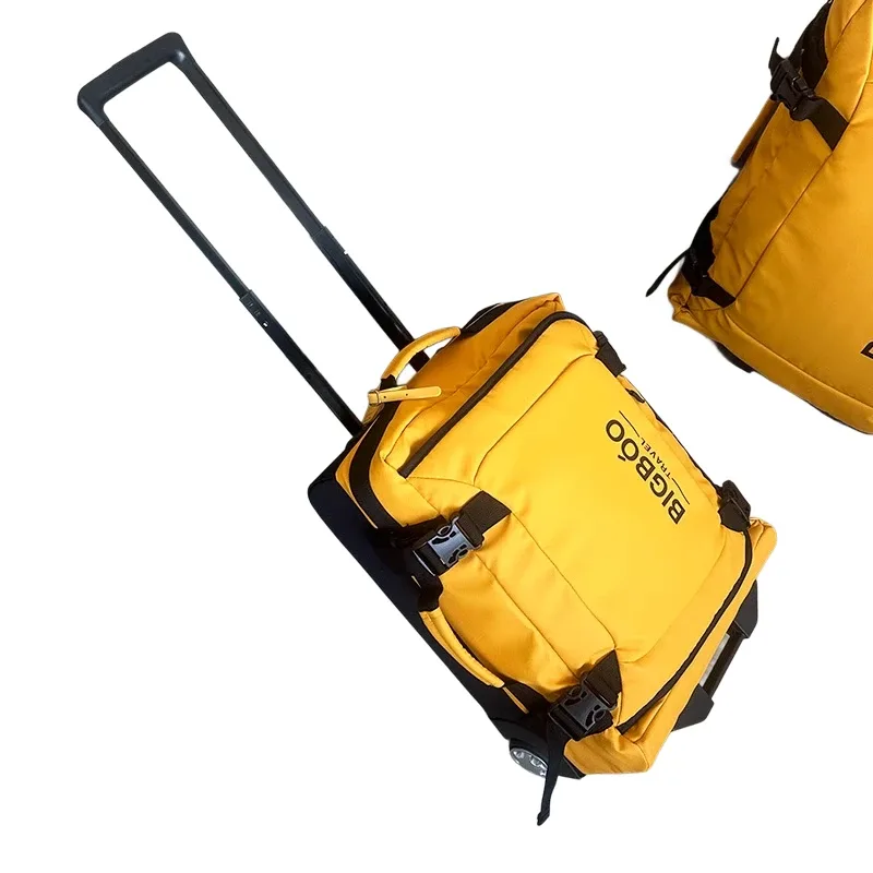 sac de voyage pliable et étanche – bagage à roulettes portable à côtés souples avec roulettes pour les voyages d'affaires (poignée de transport et de traction)