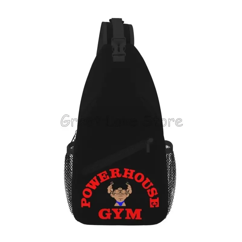 powerhouse gym sac à bandoulière noir unisexe quotidien épaule bandoulière poitrine sac à dos sac à dos portable pour voyage randonnée cyclisme camping