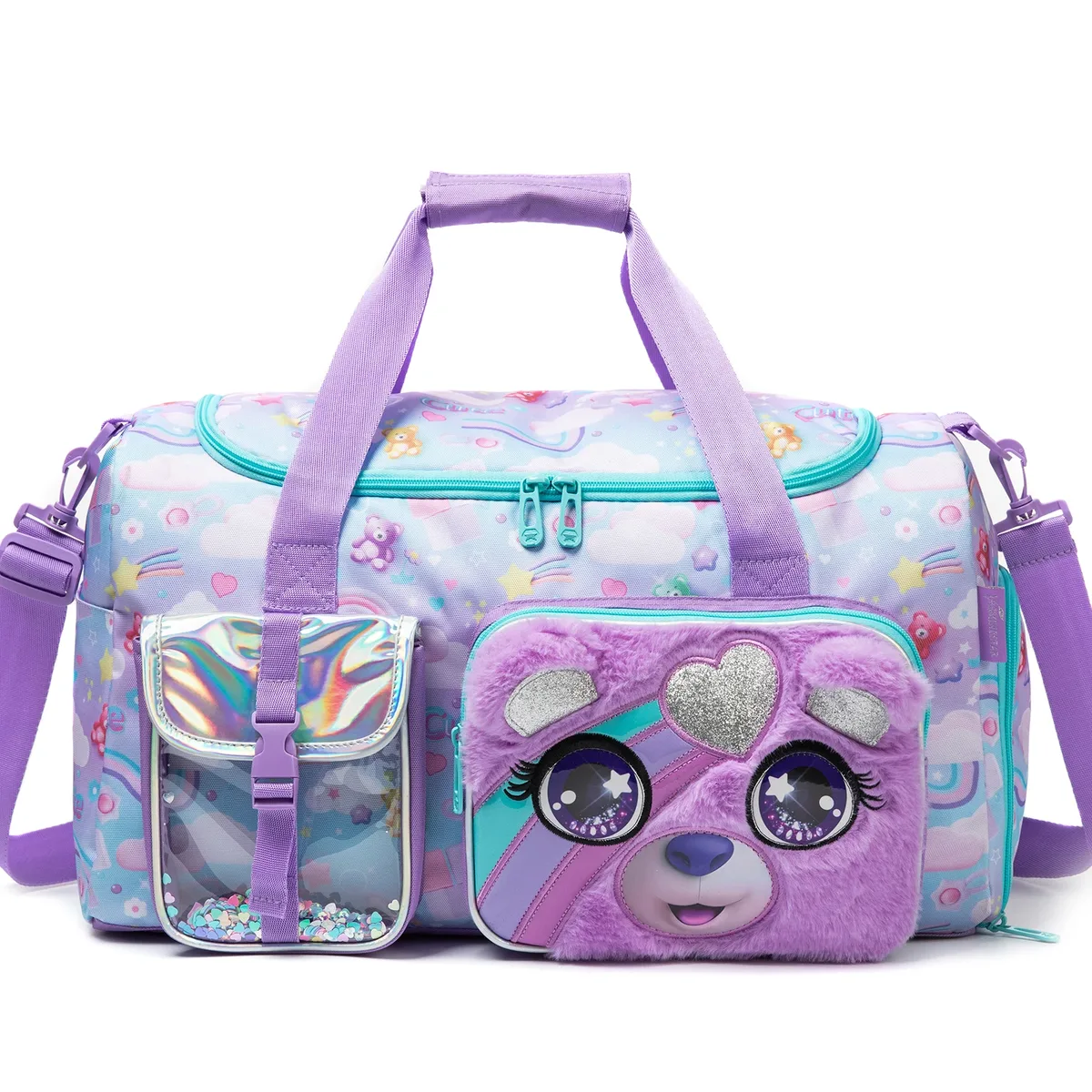 sac de voyage pour enfants, sac de sport pour filles, sac de nuit pour filles, sac de gym, sac de danse pour filles avec compartiment à chaussures