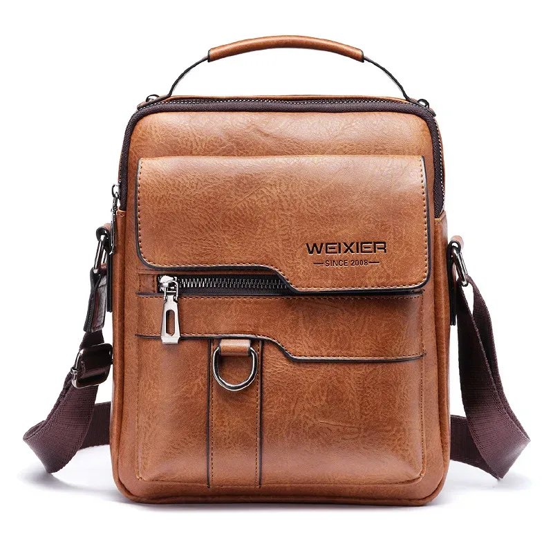 sac à bandoulière de marque pour hommes, pour ipad 9.7 pouces, sacs à rabat en cuir pu pour hommes, sacoche d'affaires solide, sac de voyage
