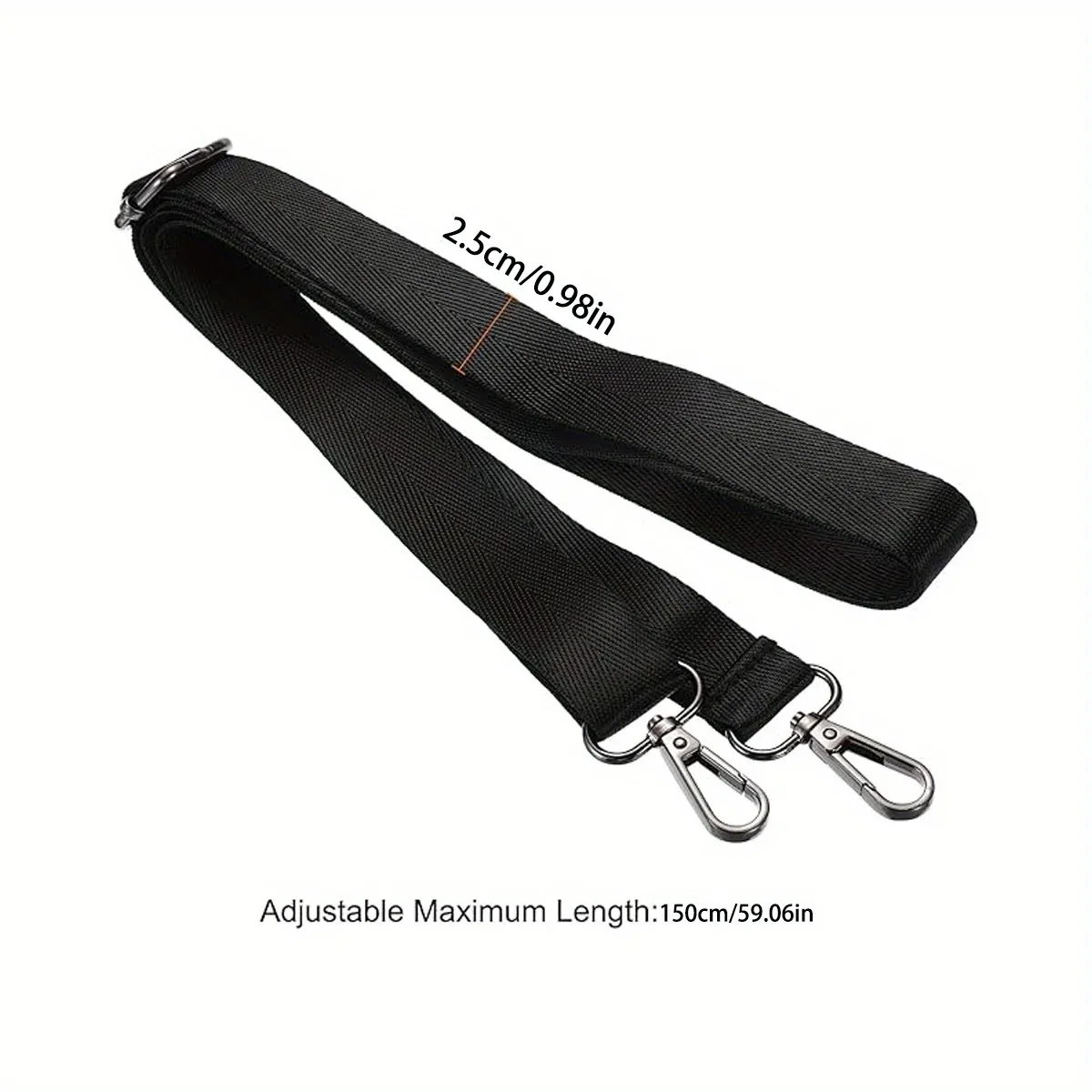 ceinture nylon noire réglable boucles pivotantes accessoire remplacement bandoulière ordinateur document main photo animaux