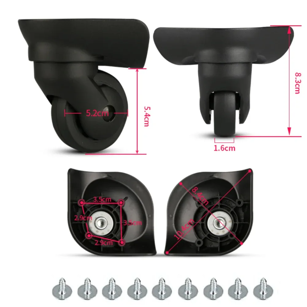 w068 w126 w076 w187 accessoires compatibles roue à bagages, valise combinée de roues universelles, bagages roulants, essentiels de voyage