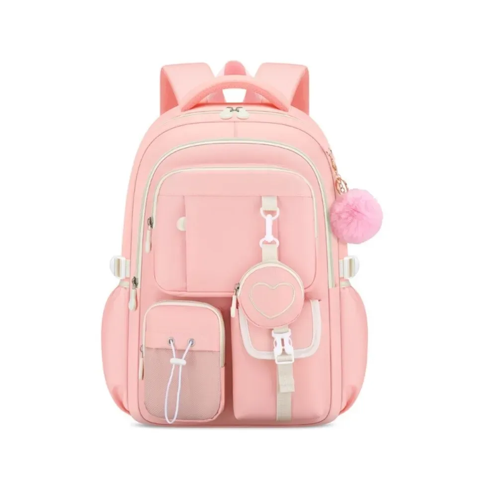 sac à dos grande capacité avec trousse intégrée, design orthopédique, série love, sac à dos princesse multifonctionnel style mochila