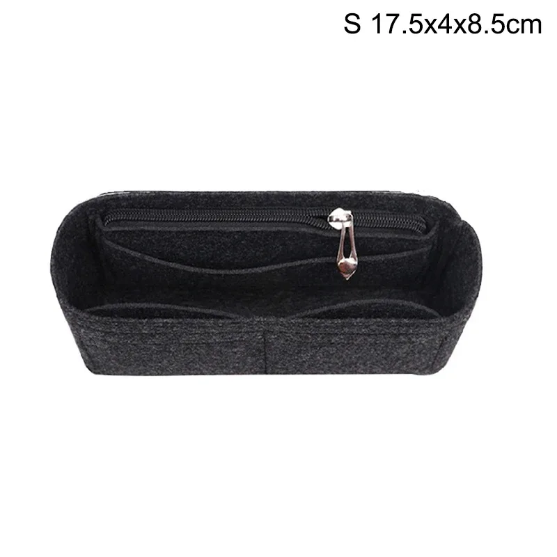 1pc organisateur de sac en feutre, organiseurs de maquillage, doublure parfaite pour les sacs à main de marque pour femmes et les sacs à cosmétiques〔nest〕