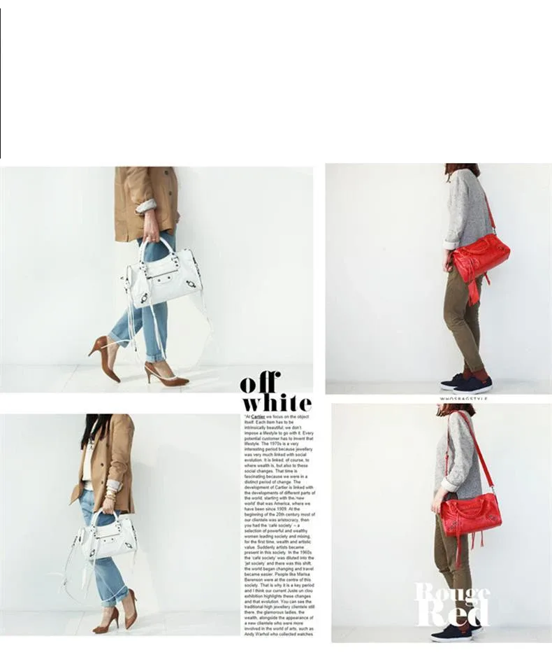 sac fourre-tout pour moto pour femme, grande capacité, sac à bandoulière, sac à main, sac rétro style urbain, sac de voyage pour trajets quotidiens