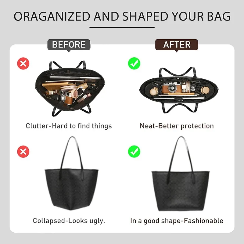 organisateur de sac en nylon souple et durable pour city 33, accessoire de rangement intérieur pour sac à main, idéal comme cadeau
