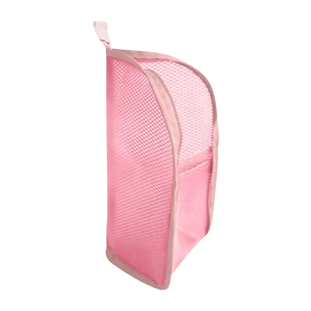 sac de toilette portable en maille pour voyage, sac organisateur de cosmétiques autoportant, sac à maquillage semi-transparent en maille avec fermeture éclair pour femmes, usage quotidien