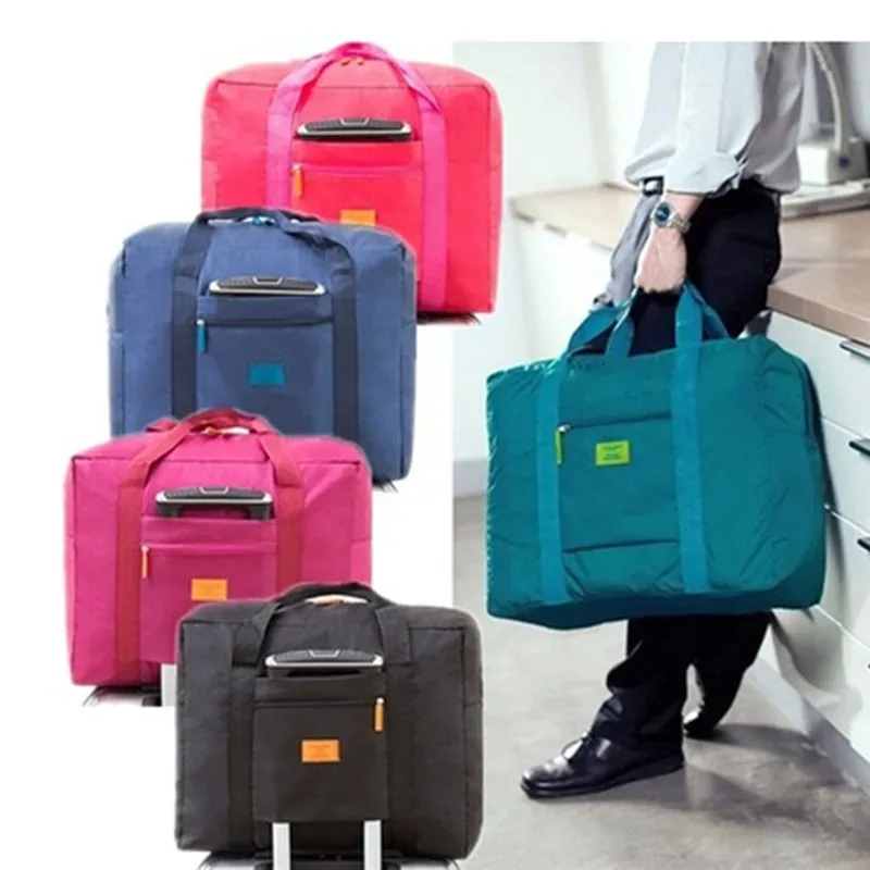 sacs de voyage pliants unisexes portables pour femmes, sac de grande capacité, bagages à main, voyage d'affaires, sacs de voyage water verde, 2024