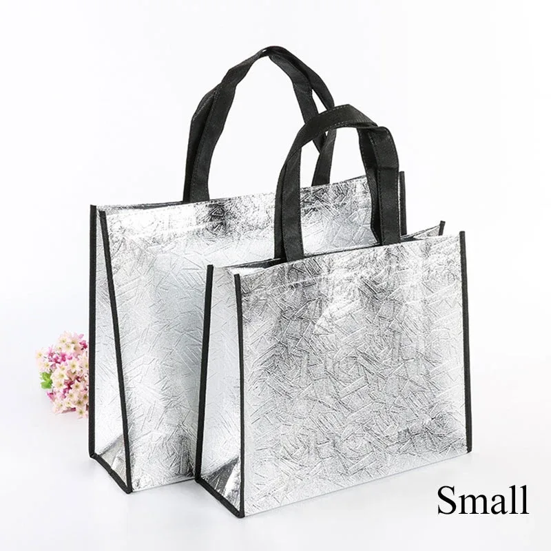 sac de courses laser pliable pour femmes, fourre-tout écologique réutilisable, sac non tissé en tissu imperméable, sacs de rangement de voyage de grande capacité durables