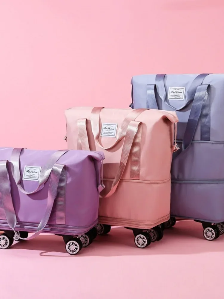 sac voyage bagage roulettes oxford université toupie poignée sup lat front blanche unisexe grande capacité séparation humide sèche