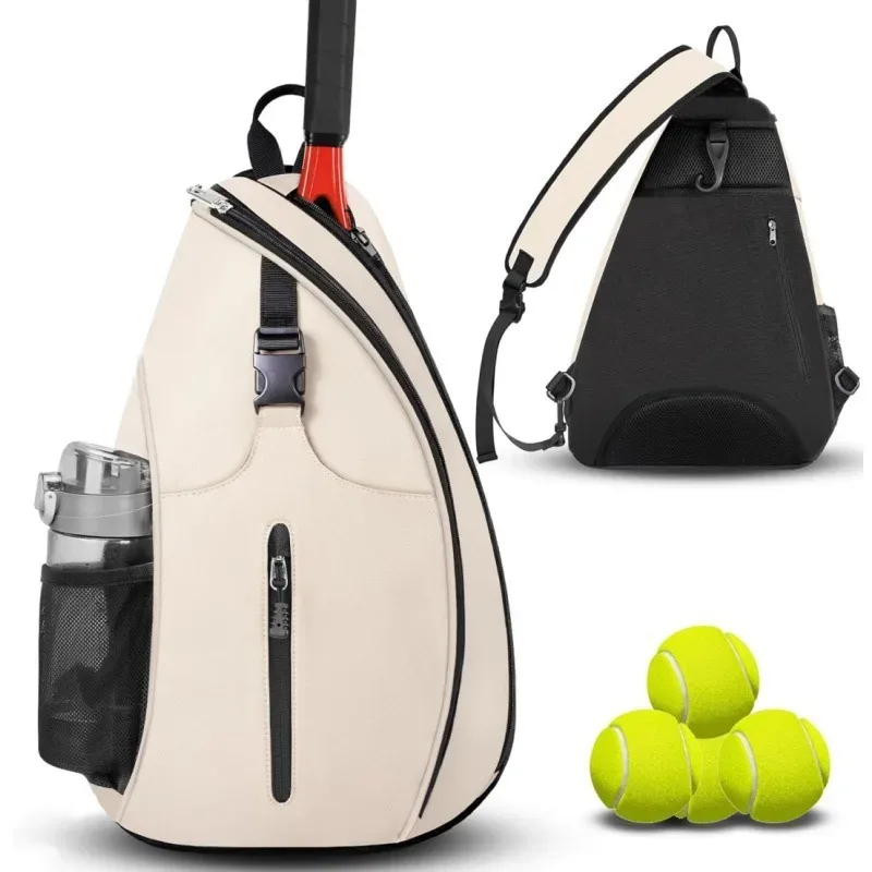 sac de tennis multifonctionnel, sac à dos sportif quotidien, sac bandoulière avec compartiment pour raquette