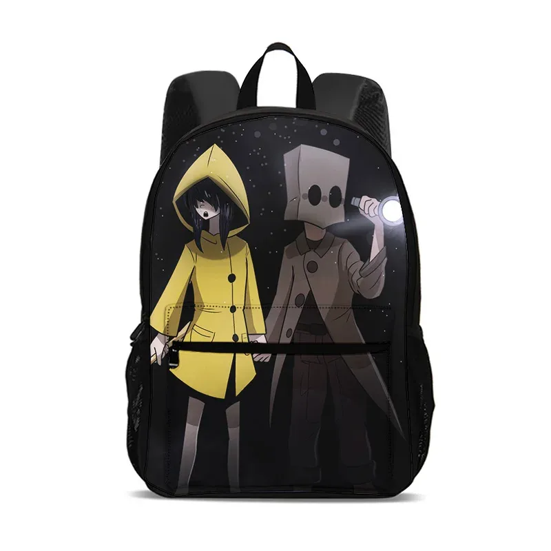 sac à dos little nightmares, sac pour ordinateur de grande capacité, léger, imprimé de dessins animés, nouveau style scolaire pour les étudiants et les étudiantes