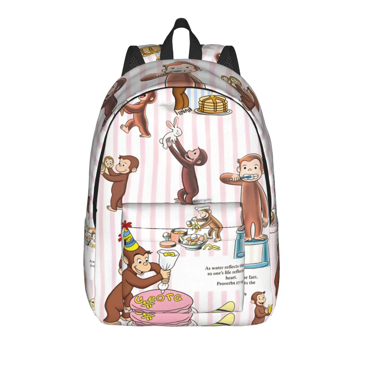 sac à dos curious george dessert activity stickers, sacs à dos de voyage pour filles, sacs d'école kawaii, grand sac à dos de créateur