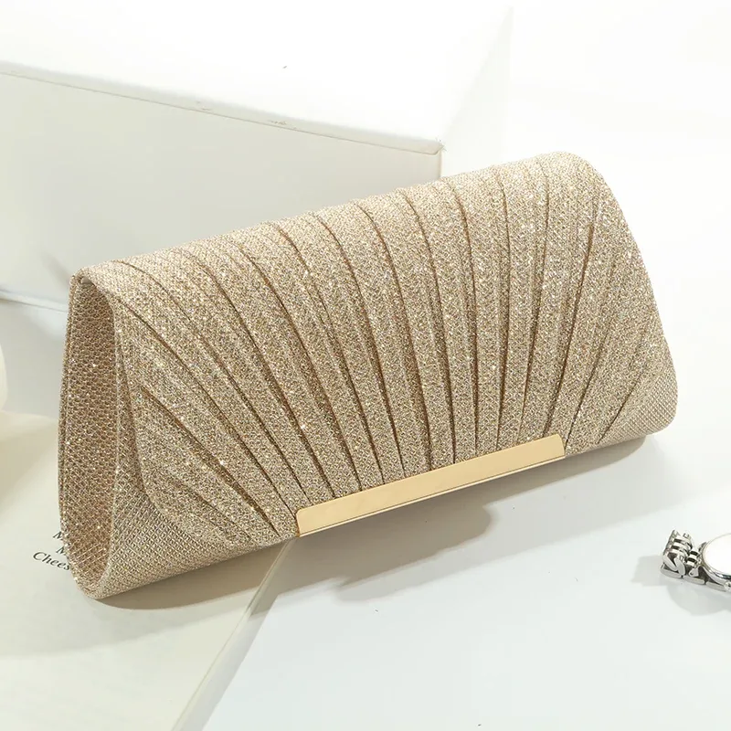sac de rangement pour fête de mariage à paillettes européennes et américaines, sac de dîner pour femmes, sac pour robe de soirée à une épaule avec chaîne