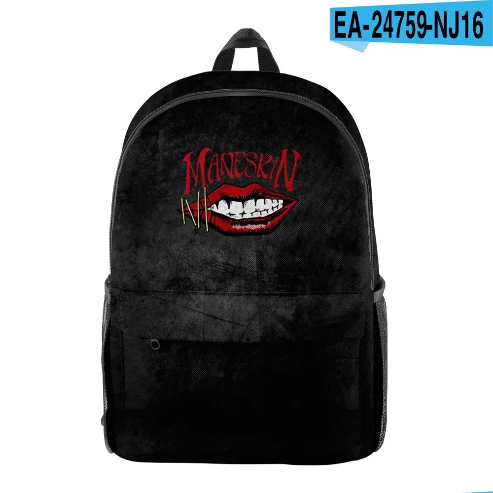 nouveauté de luxe cool classique maneskin élève bookbag sacs à dos pour ordinateur portable impression 3d oxford imperméable garçons/filles sacs à dos de voyage