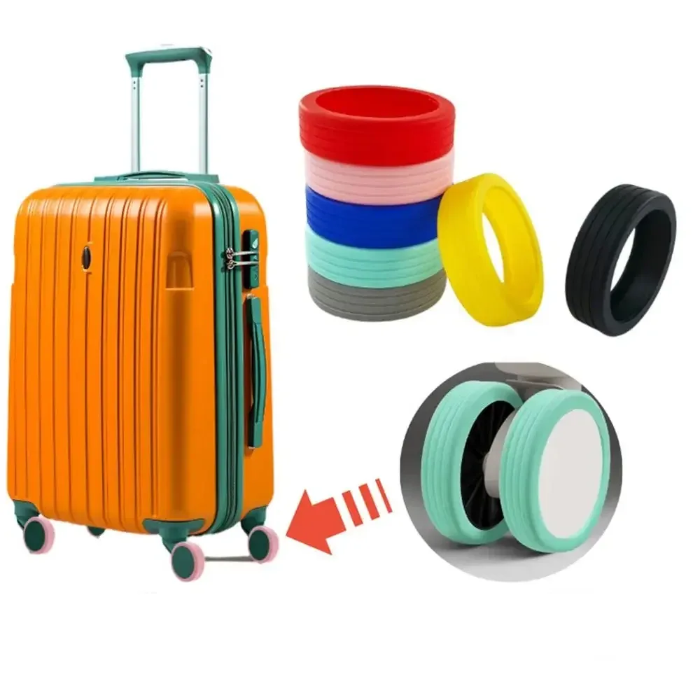 protection de roulettes de valise en silicone, housse silencieuse pour roulettes, réduit l'usure et le bruit des roues