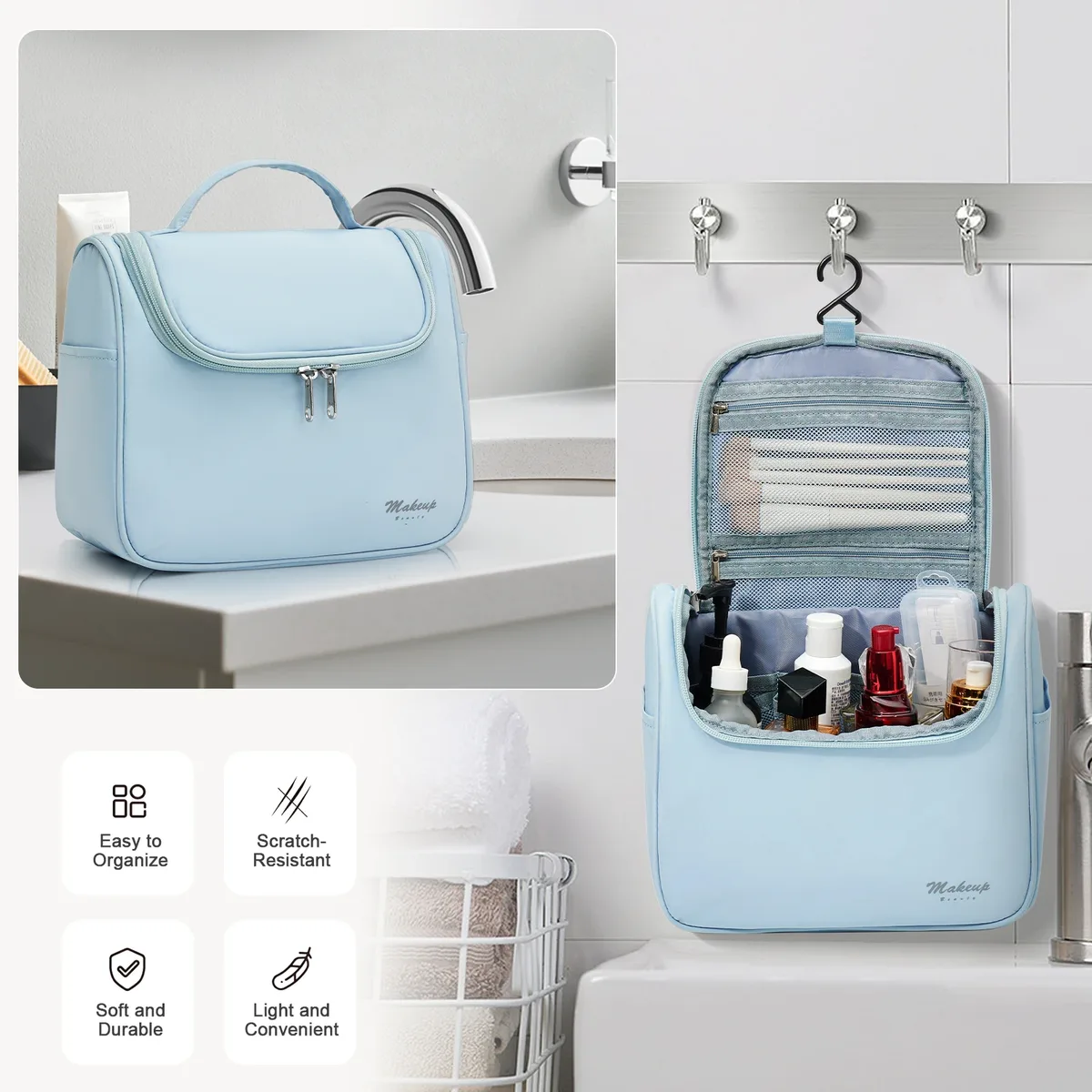 sac de rangement étanche pour cosmétiques, sac à main de maquillage, sac d'évaluation de haute qualité, sac de toilette de voyage, mode