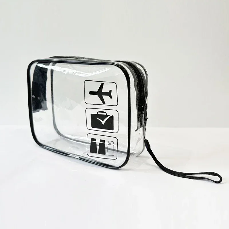 sac à cosmétiques de maquillage transparent, pochette de toilette de voyage portable, pochette transparente étanche, rangement, kit de lavage de voyage à domicile, 2025