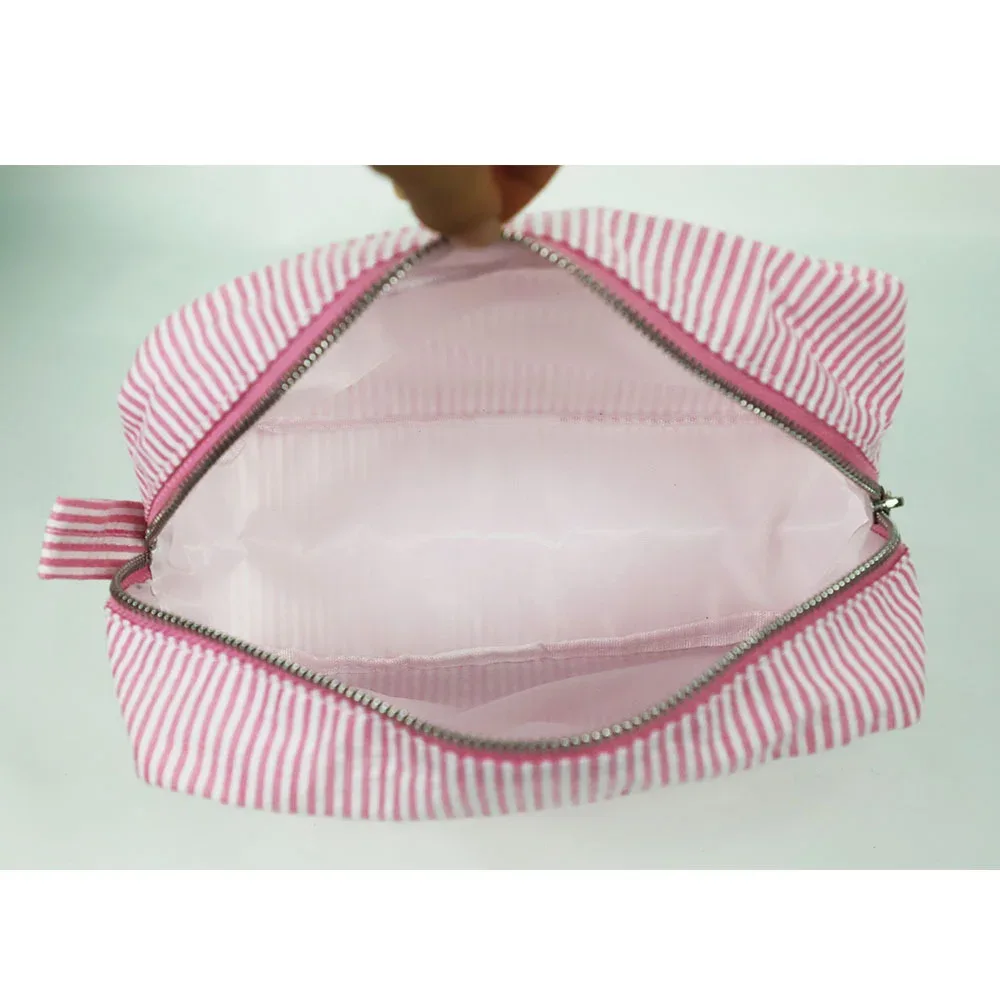 nouveau sac à cosmétiques cadeau d'anniversaire pour fille trousse de toilette en coton nom personnalisé sacs de voyage pour femmes cadeaux de mariage personnalisés