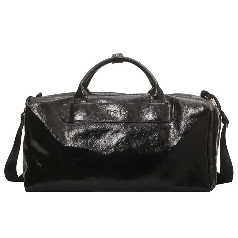 sacs de sport en pu imperméables avec logo, sacs à bagages, sacs de voyage, sacs de fitness, motif de nom imprimé personnalisé, vente en gros