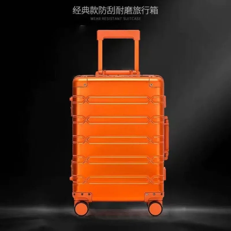 valise de voyage de luxe en alliage d'aluminium-magnésium de 20 pouces, valise à roulettes, bagage, bagage à main expédié depuis l'ue