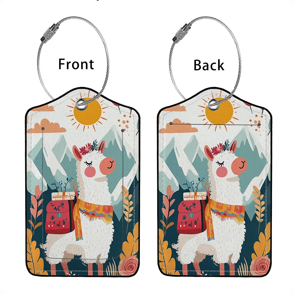 offre spéciale animaux mignons en cuir étiquette de bagage d'affaires étiquette d'adresse de valise étiquette de valise d'embarquement étiquette nom id adresse clip