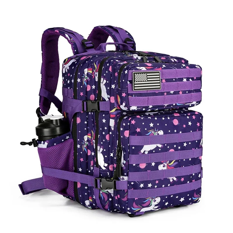 lhi 25l sac à dos tactique sac de gym pour femmes école fitness sports camping en plein air randonnée sac à dos sorcière porte-bouteille
