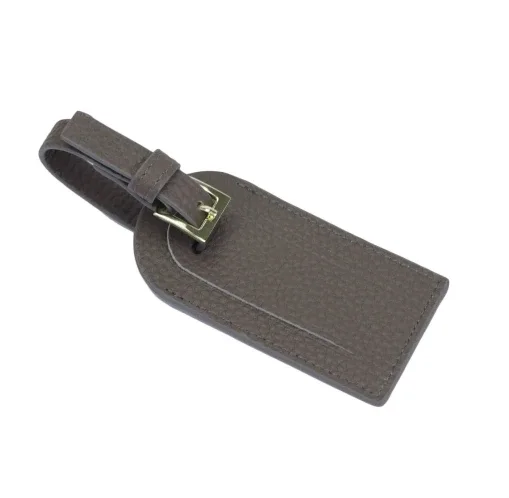 étiquette bagage cuir véritable voyage bleu marine bordeaux beige lisse gravure lettres dorées identification valise nom adresse