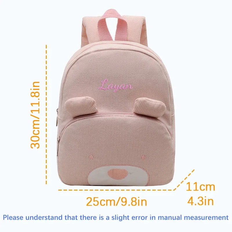 sac à dos en velours côtelé, disponible en plusieurs couleurs, double poche de rangement, bretelles réglables, adapté pour les trajets quotidiens, les vacances, les fêtes, les sorties, cadeau créatif.
