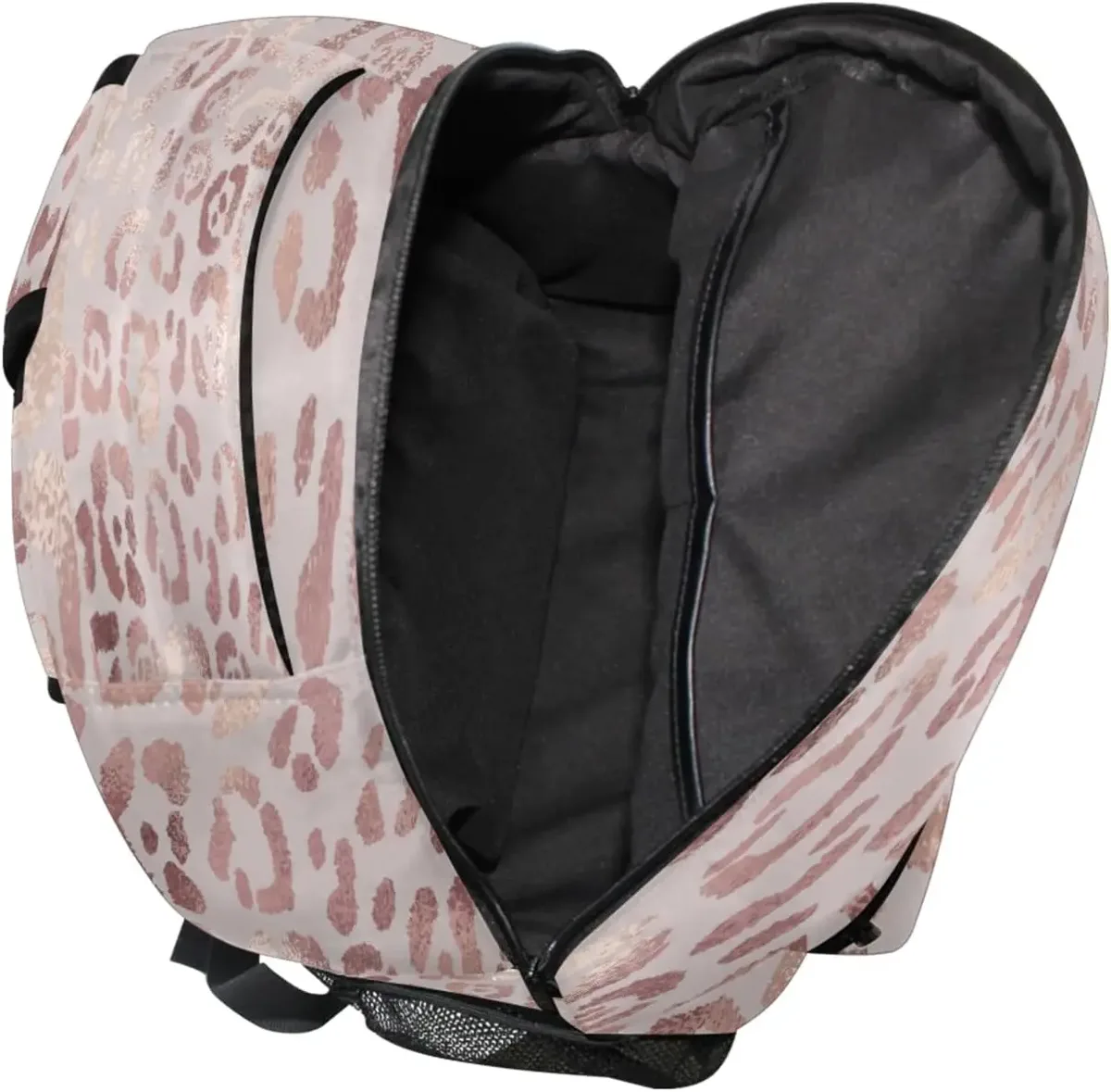 sac à dos imprimé léopard guépard or rose pour filles, sacs d'école, sacs à livres, sac de jour de voyage, taille unique