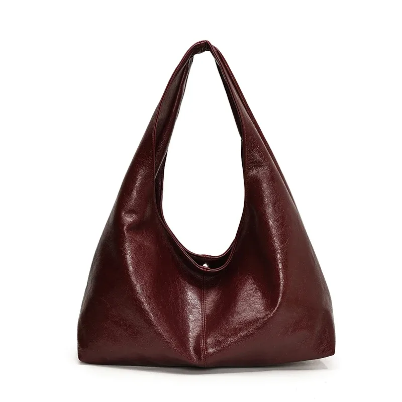 leftside – grands sacs hobo en cuir pu pour femmes, sac à bandoulière d'hiver pour dames, nouvelle tendance y2k, sacs à main et bourses, 2024