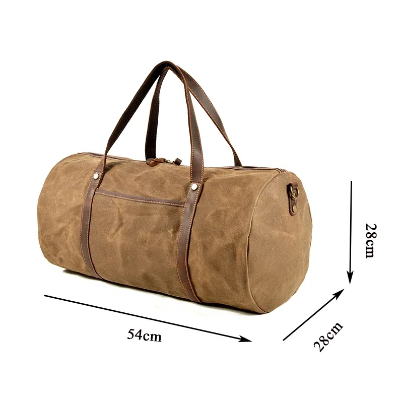 sac de voyage pliant rétro de grande capacité, sac à bandoulière portable étanche pour fitness en plein air