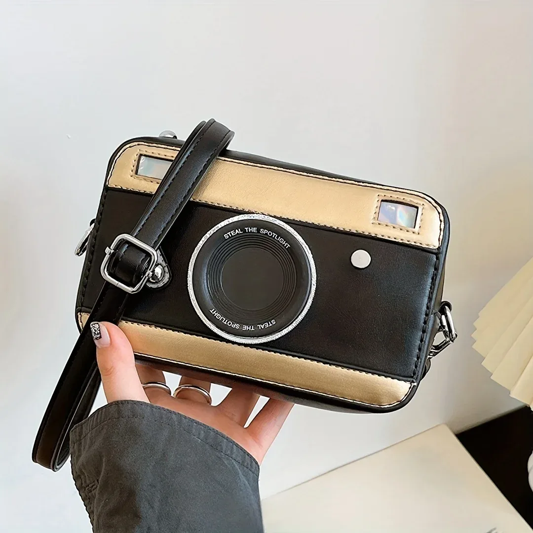 mini sac pour appareil photo personnalisé et créatif, sac à bandoulière rétro polyvalent, boîte de niche, petit sac carré à chaîne fraîche
