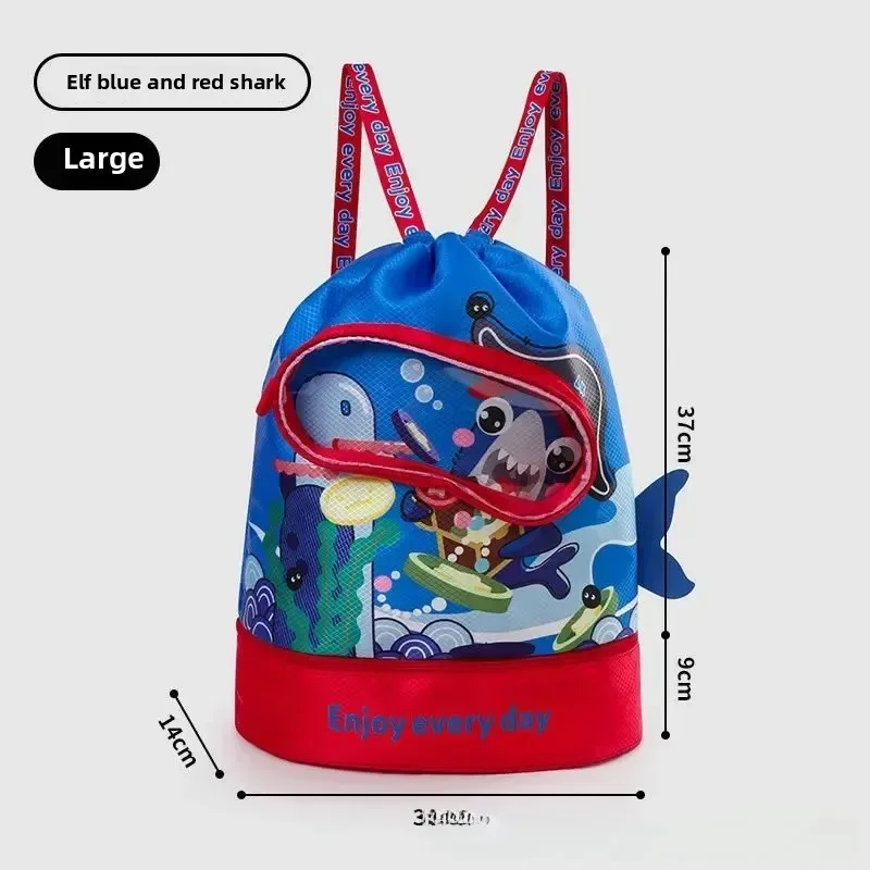 sac de natation pour enfants étudiant mignon dessin animé double épaule sac à dos poche mâle femme séparation étanche stockage b