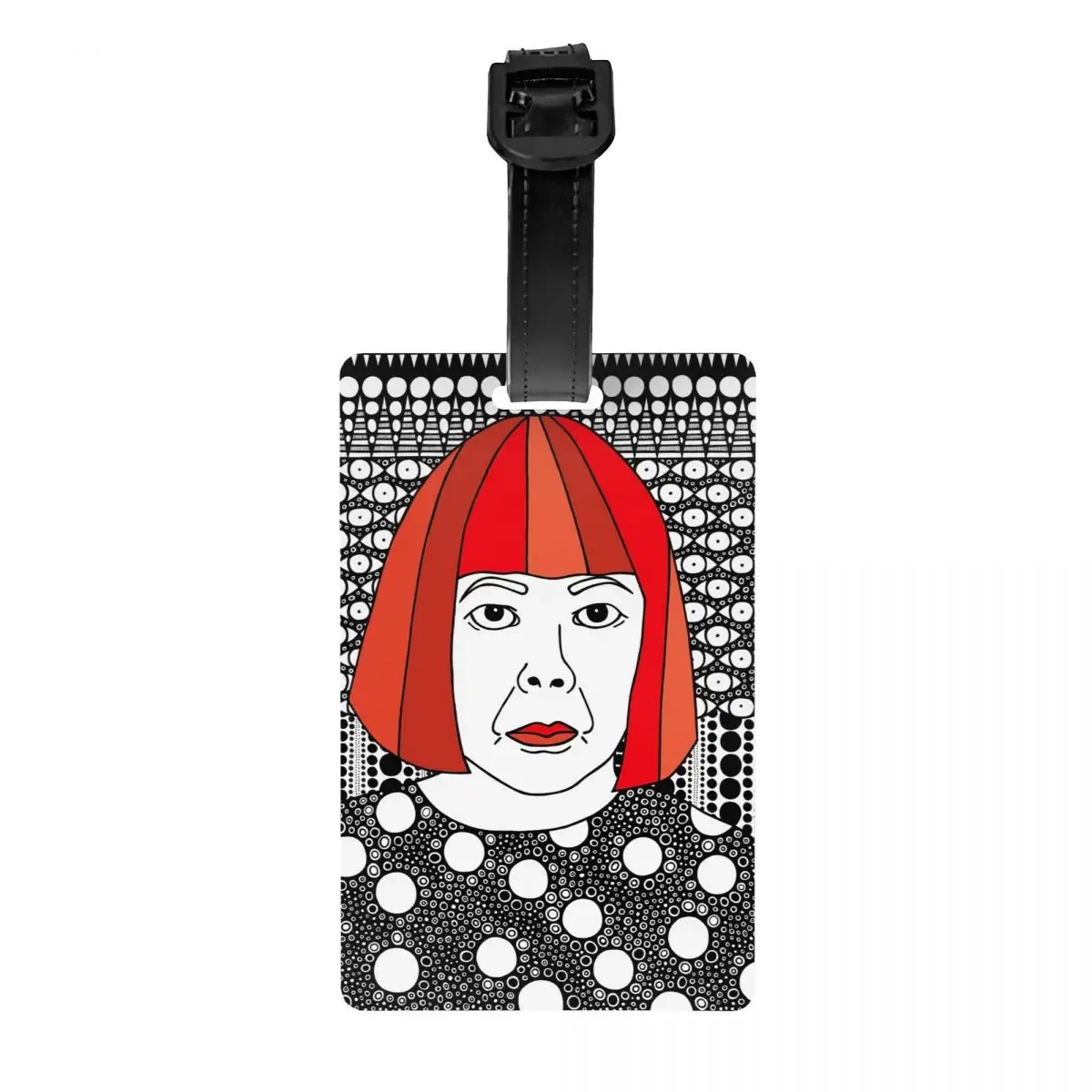 étiquette de bagage personnalisée yayoi kusama, peinture abstraite, protection de la vie privée, étiquettes de bagage, sac de voyage, valise attro