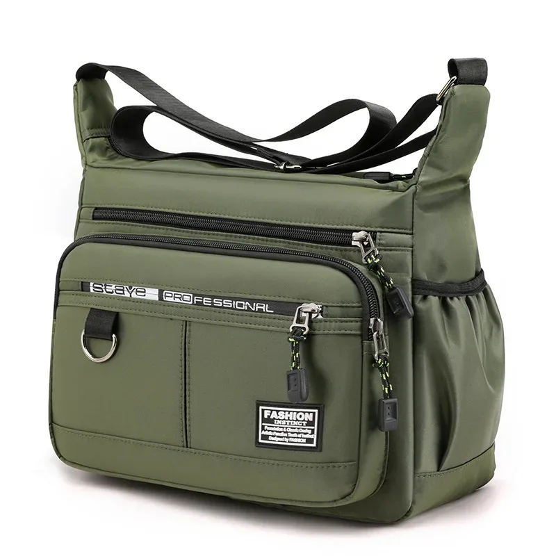 sac à bandoulière design oxford pour hommes, grande capacité, décontracté, poche multicouche, mode, simple épaule, sacoche de luxe