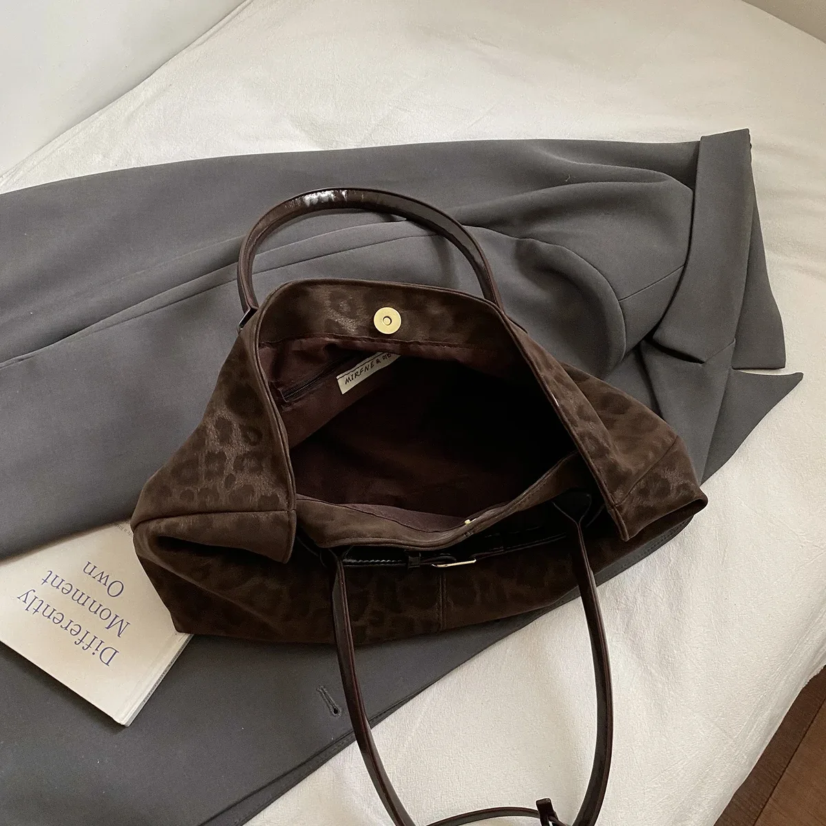 leftside – sacs à bandoulière léopard en cuir pu pour femmes, fourre-tout tendance de marque de luxe de styliste, sacs à main à poignée courte, 2025