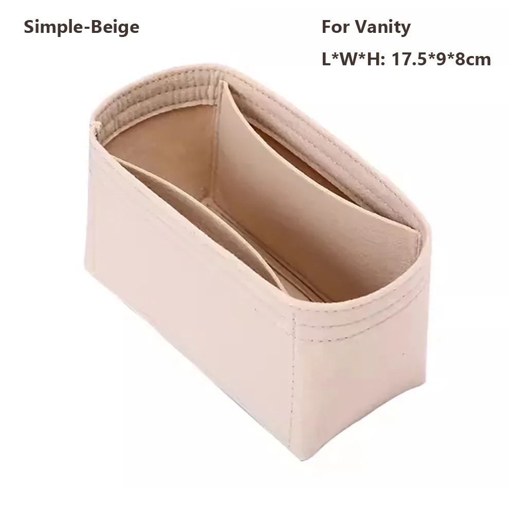 organisateur de sac à main en feutre, insert de sac, support de rangement, doublure de sac, organisateur portable pour lv nice nano/mini/bb/vanity