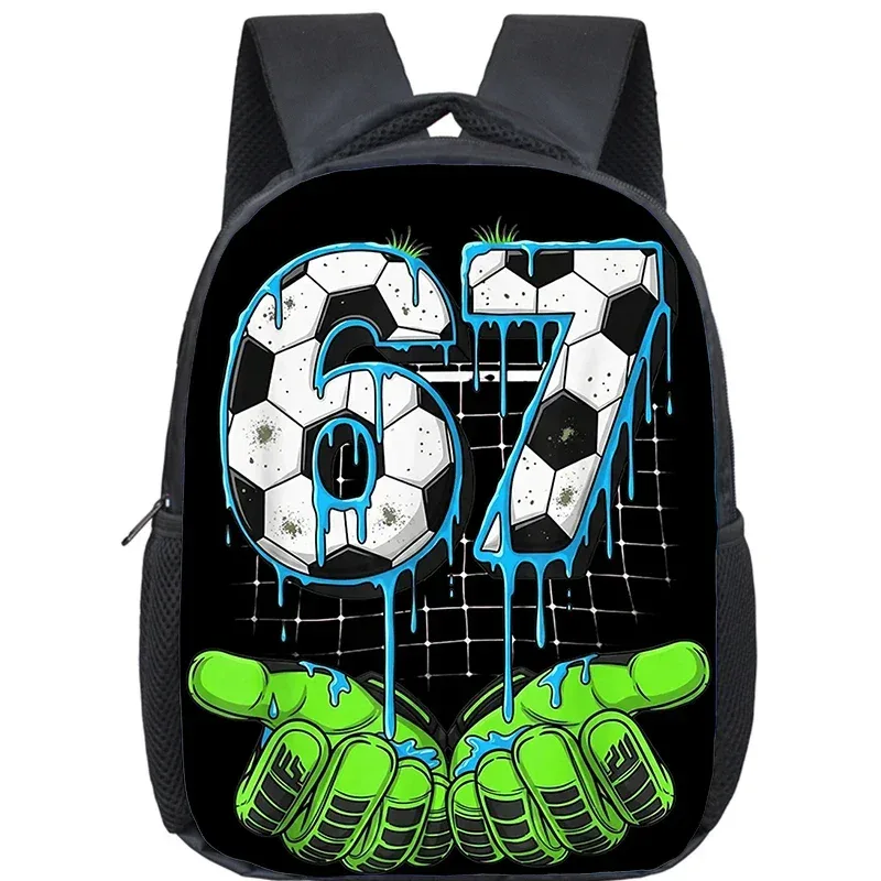 sac à dos orthopédique pour enfants, motif dessin animé, pour la maternelle, pour filles et garçons, avec les chiffres amusants 6 et 7, mochila meme 6 7