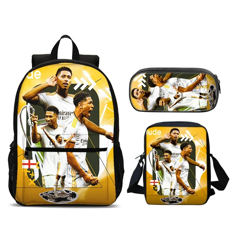 sac dos nylon noirs images football couleurs dynamiques pochette crayons petit sacoche grand sacoche école voyage unisexe