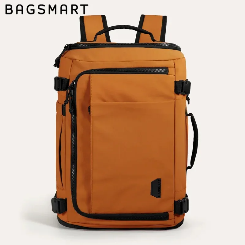 sac dos polyester gris noir compartiments multifonctionnels voyage grande capacité organisateur étanche ordinateur portable chaussures