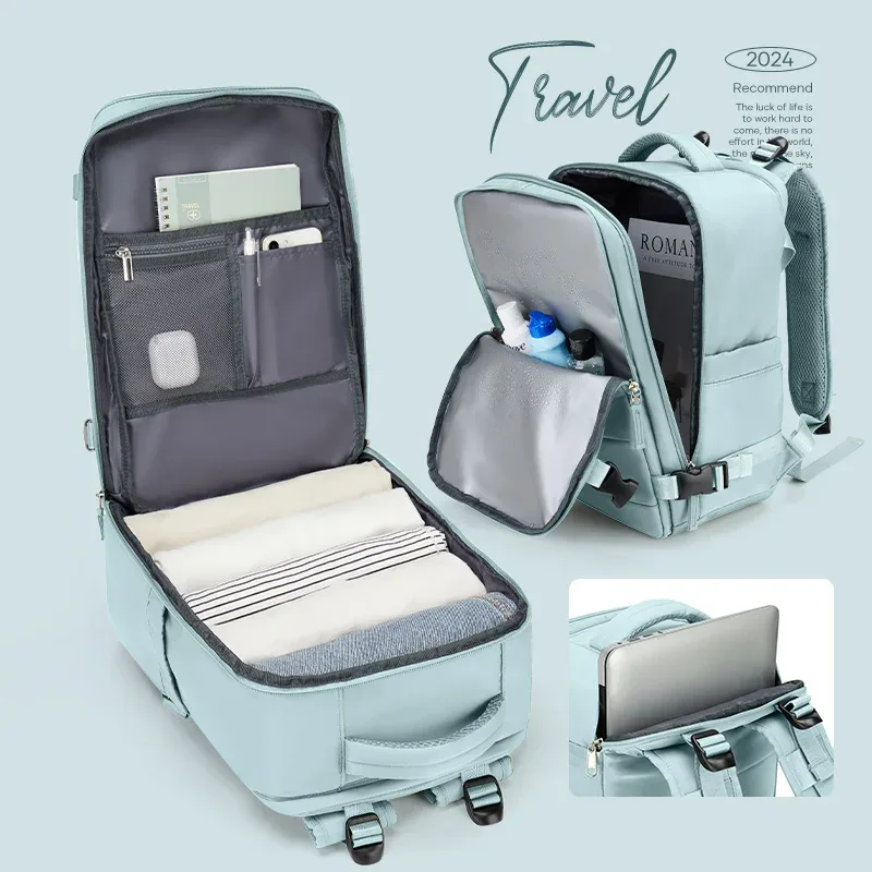 sac à dos extérieur multifonction sac à dos de voyage de grande capacité pour femmes hommes, sacs à dos pour ordinateur portable, sac résistant à l'eau ryanair 40x20x25