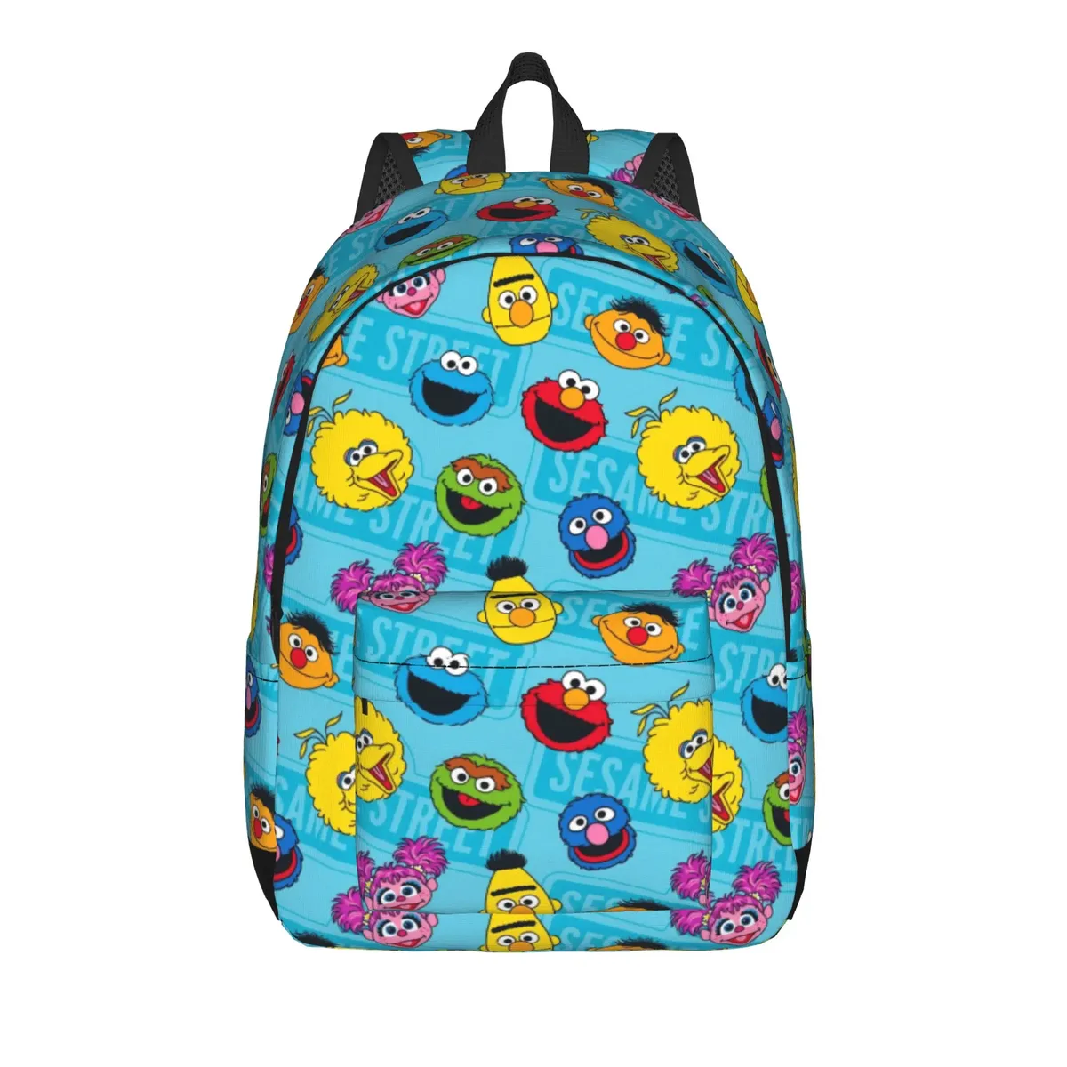 sac à dos décontracté sesames streets, durable, pour le lycée, la randonnée, les voyages, motif de faces cubiques, sac à dos de jour pour hommes et femmes, sacs en toile pour l'université