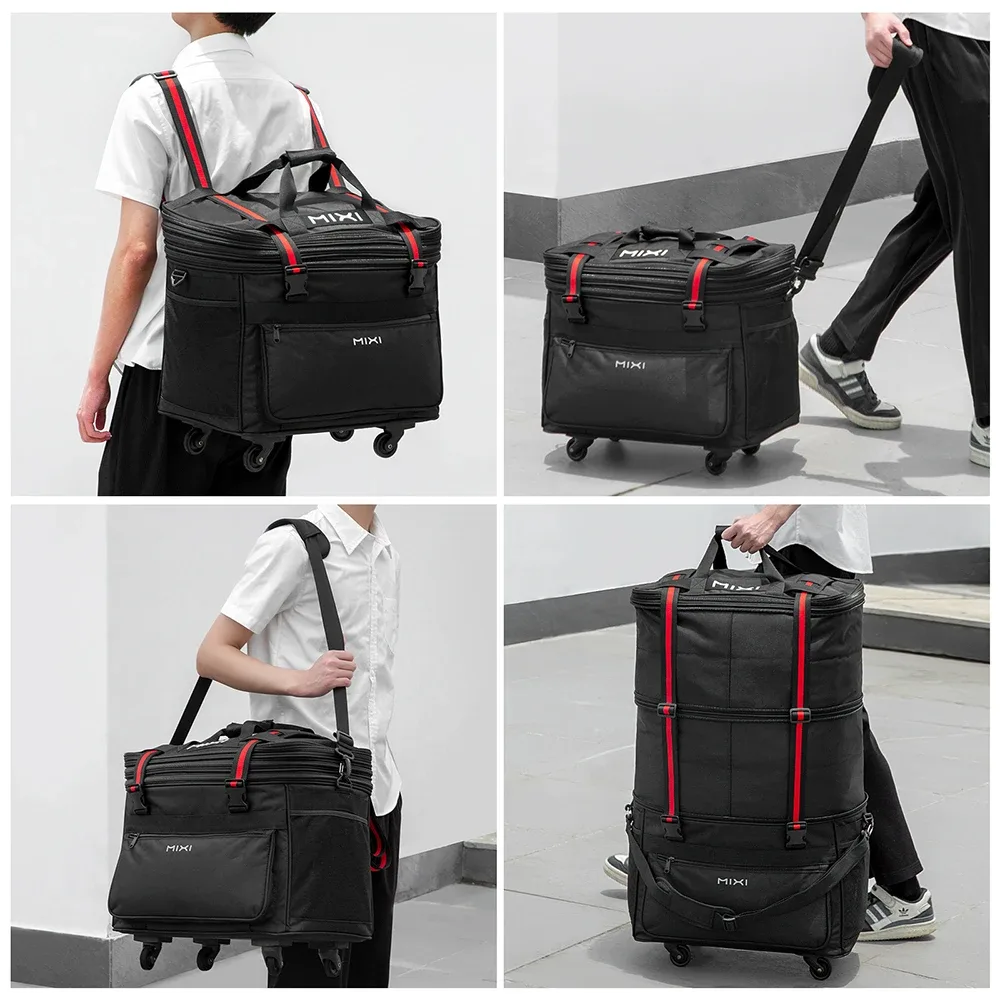 sac de voyage pliable à grande capacité extensible mixi avec roulettes, sac à bagages, sac de sport m3015