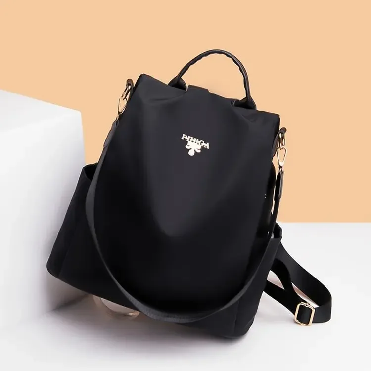 sac à dos en tissu oxford pour femmes, motif circulaire coloré, imperméable, antivol, sacs à dos polyvalents pour voyage/école/usage quotidien