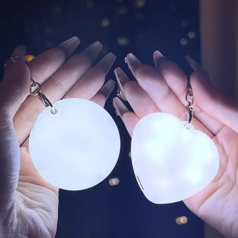 porte-clés veilleuse led en forme de cœur, rechargeable par usb, lumière douce pour la décoration de sac à dos, cadeaux pour filles, utilisation nocturne