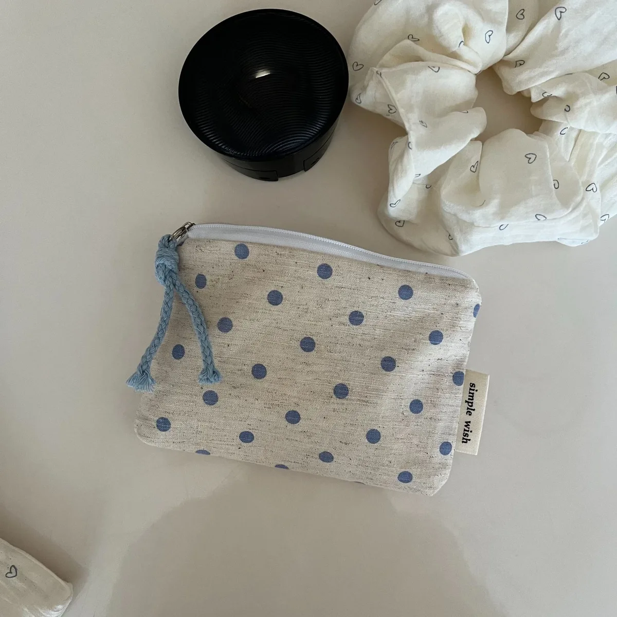 pochette de maquillage rayée rose pour femme, mini sac à cosmétiques mignon, sac de rangement portable pour clés, écouteurs, rouge à lèvres, porte-monnaie